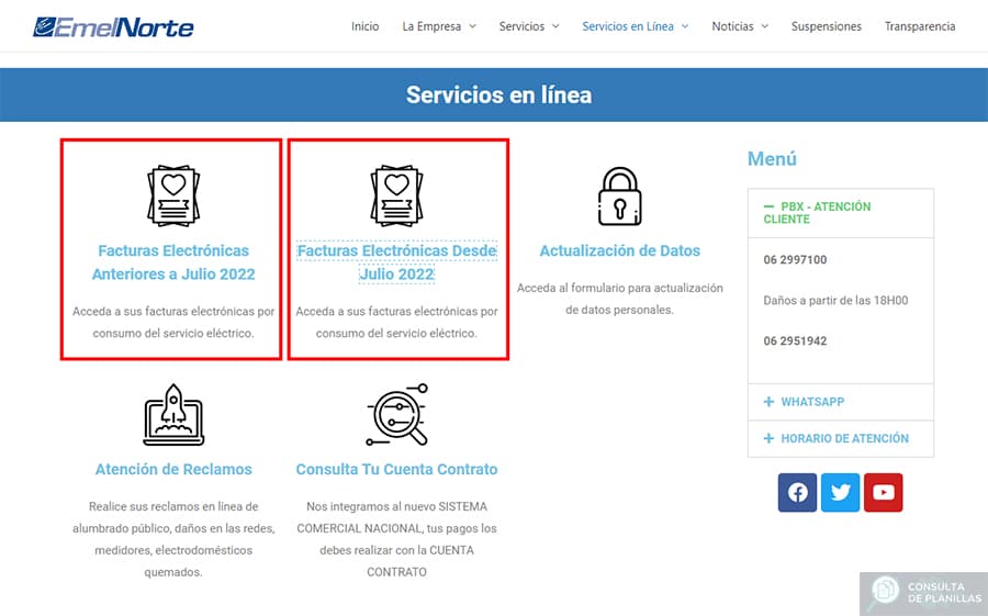 Guía paso a paso para consultar la planilla de luz de EMELNORTE
