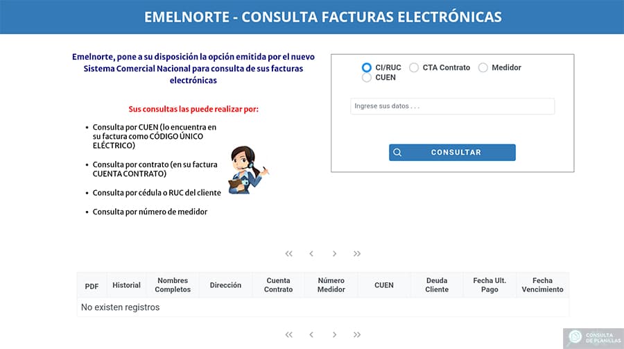 Guía para consultar la planilla de luz en Tulcán
