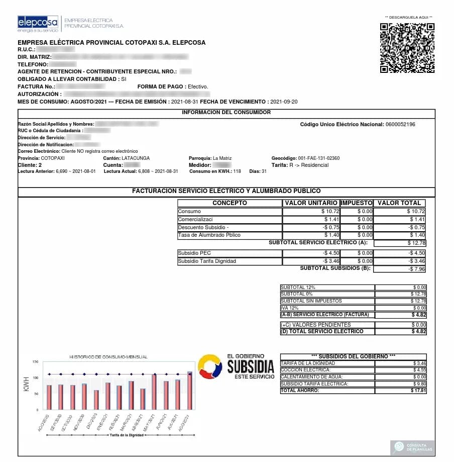 Cómo descargar e imprimir la planilla de luz de ELEPCO