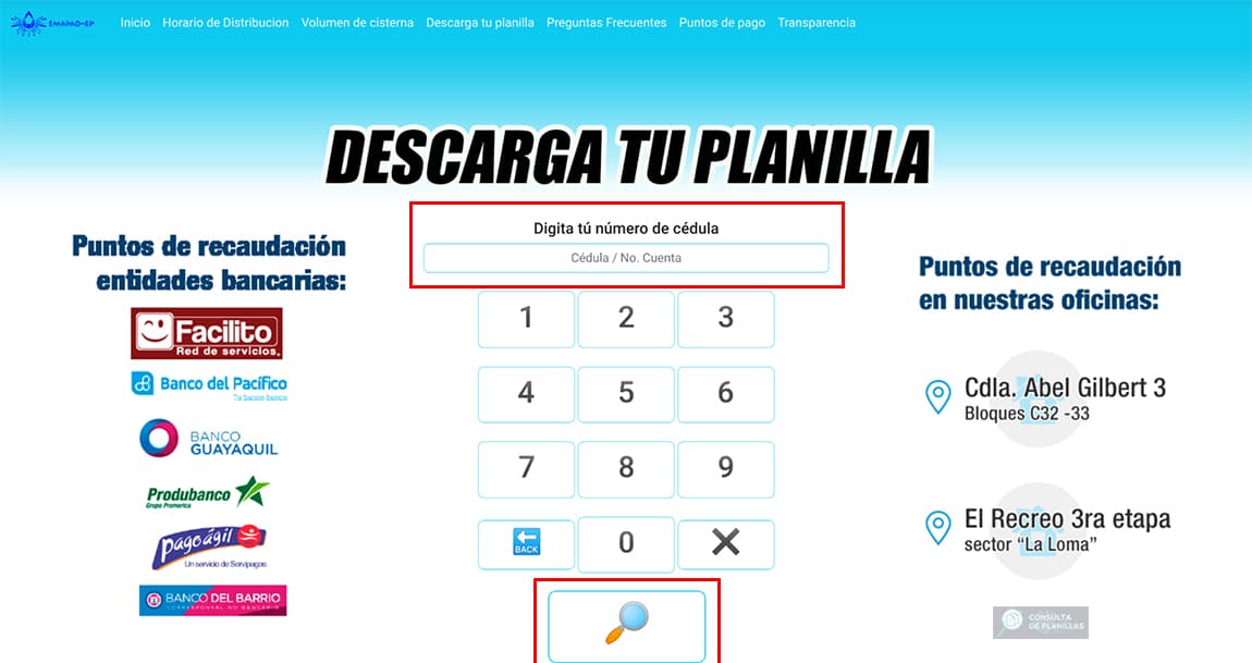 Guía paso a paso para consultar la planilla de agua en Durán