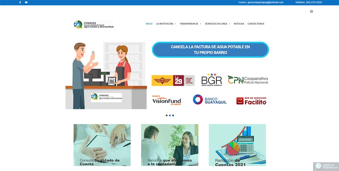 Guía paso a paso para consultar la planilla de agua de EMAPQ