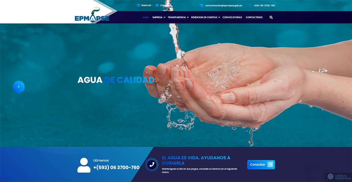 Guía paso a paso para consultar la planilla de agua de EPMAPSE
