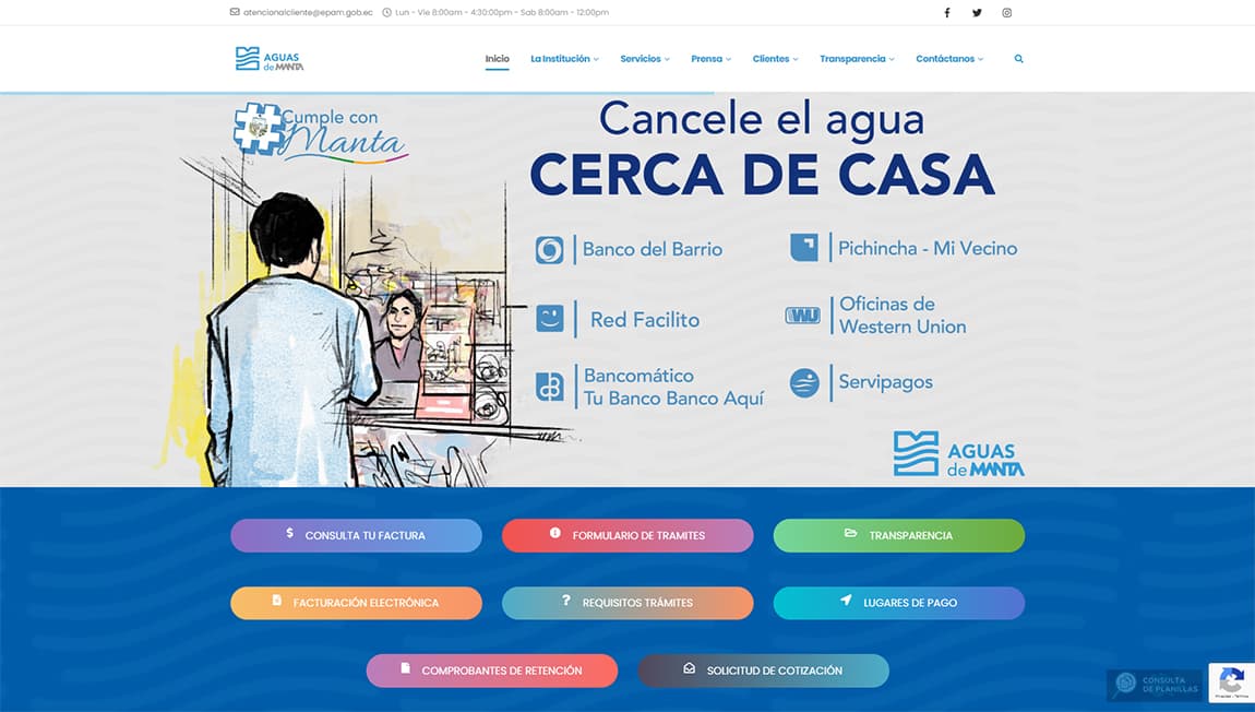 Guía paso a paso para consultar la planilla de agua en Manta