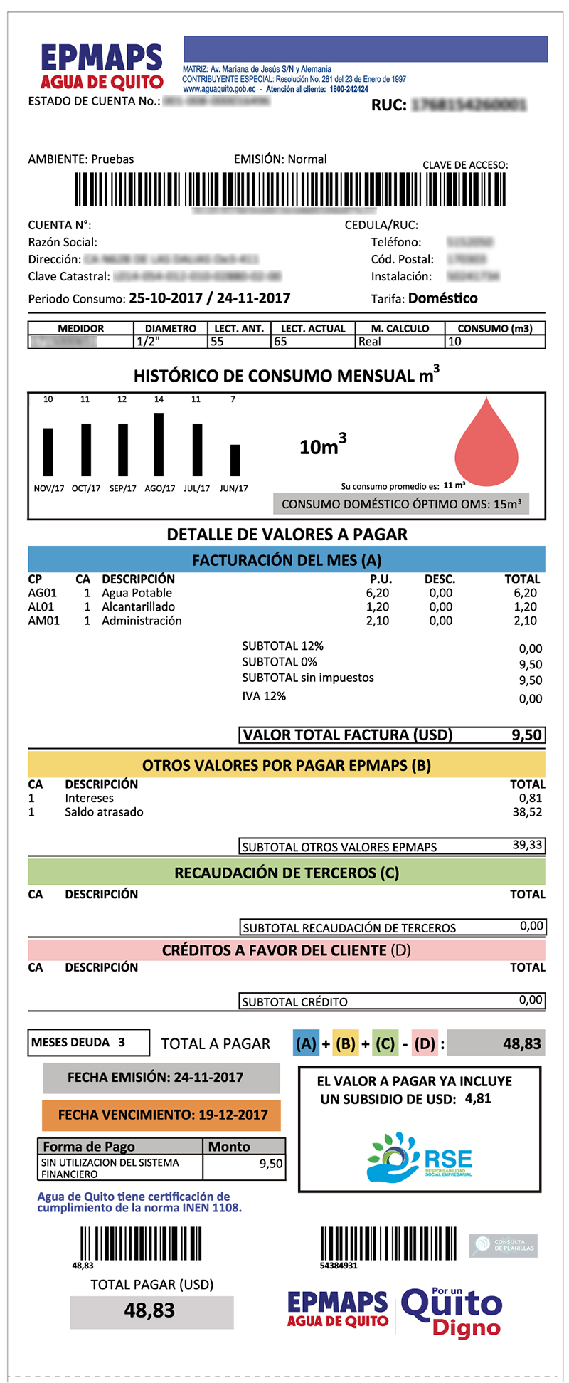 Guía para consultar la planilla de agua en Quito