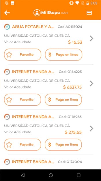 Pago de la planilla de agua con la App Móvil Mi ETAPA