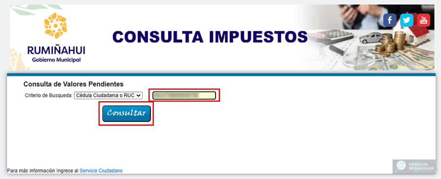 Cómo consultar la factura de Agua Potable del GAD Municipal de Rumiñahui