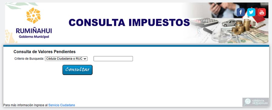 Guía para consultar la Planilla de Agua en Sangolquí